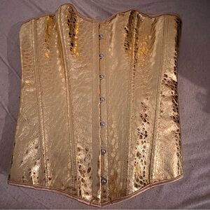 Elegant Gold Corset Top